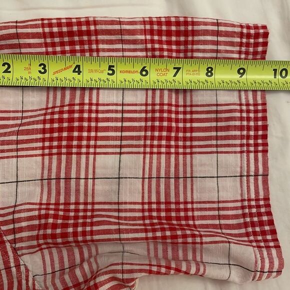 Mountain Khakis Red Plaid Button Up Shirt Mens Size Large Cotton Short Sleeves - Picture 5 of 12